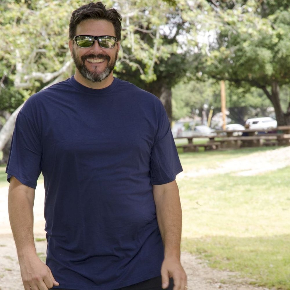 6X Big Men Blueberry Crew Neck Tee 6XL Organic Bamboo Blend T-Shirt